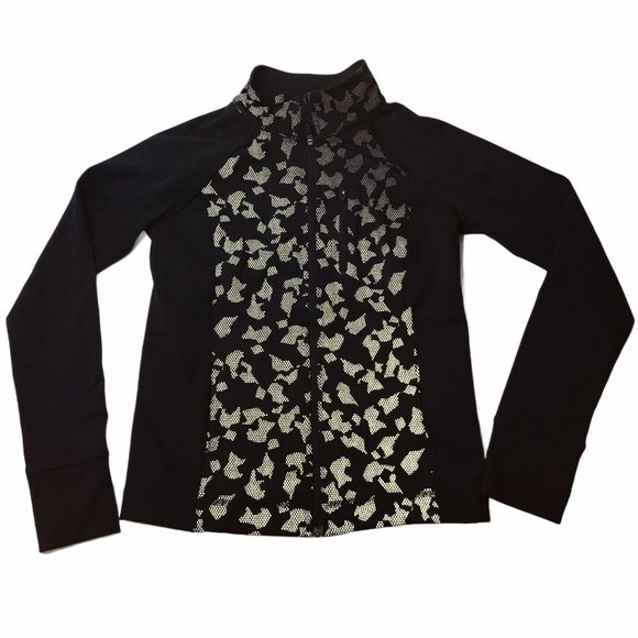 Zella Girls Jacket Full Zip Black w Reflective 10